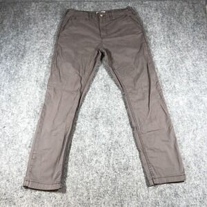 Sun + Stone Pants Mens 31 Slate Gray Khaki Chino Straight Leg Casual Stretch‎